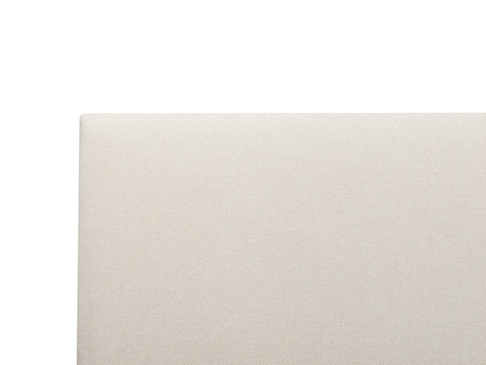 Bett mit Stauraum CAMPAGNE Stoff Hellbeige 160 x 200 cm_972053