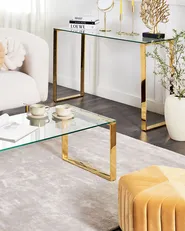 Konsolentisch TILON Sicherheitsglas Gold_857849