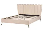 Bett mit Lattenrost Samtstoff MIRIBEL 160 x 200 cm Beige_870629