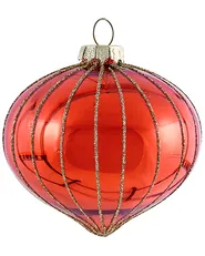 Weihnachtskugel 50er Set SPARKLE Glas Rot / Gold_1027946