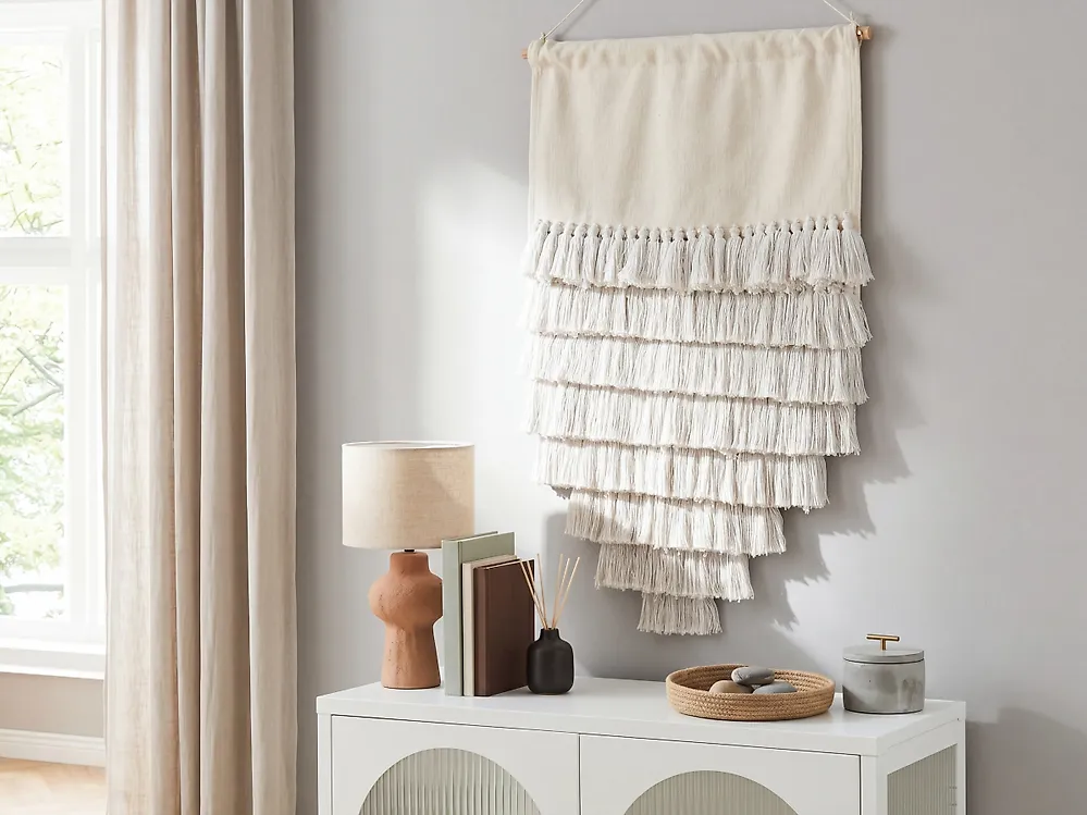 Fabric Wall Hanging THUL 107 cm Cotton White_1182897