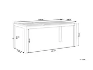 Garden Dining Table GROSSETO 220 cm 100 cm Eucalyptus Wood Brown_768502