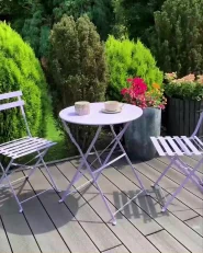 Bistro Set klappbar FIORI Metall Violett_1024941
