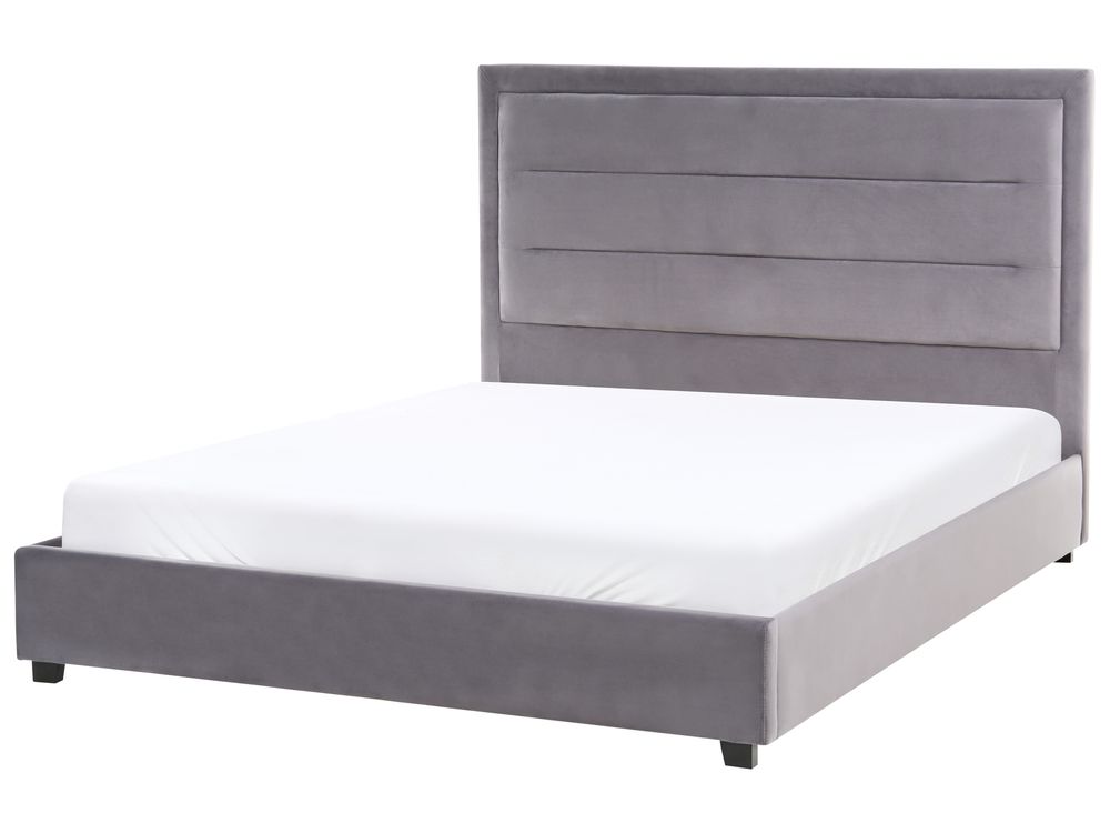 Waterbed Velvet ROUEN 140 x 200 cm (EU Double) Dark Grey