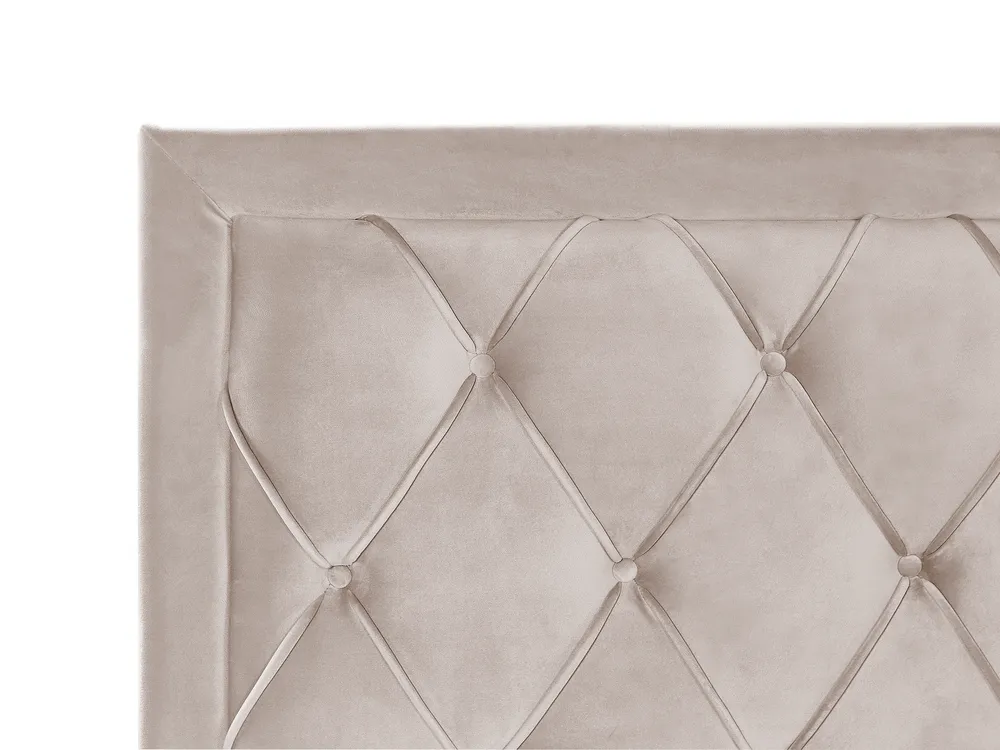 Krevet s ladicama LIEVIN Samet bež 160 x 200 cm_858039