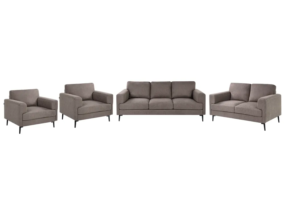 Sofa Set 7-Sitzer LOUSTO Stoff Braun