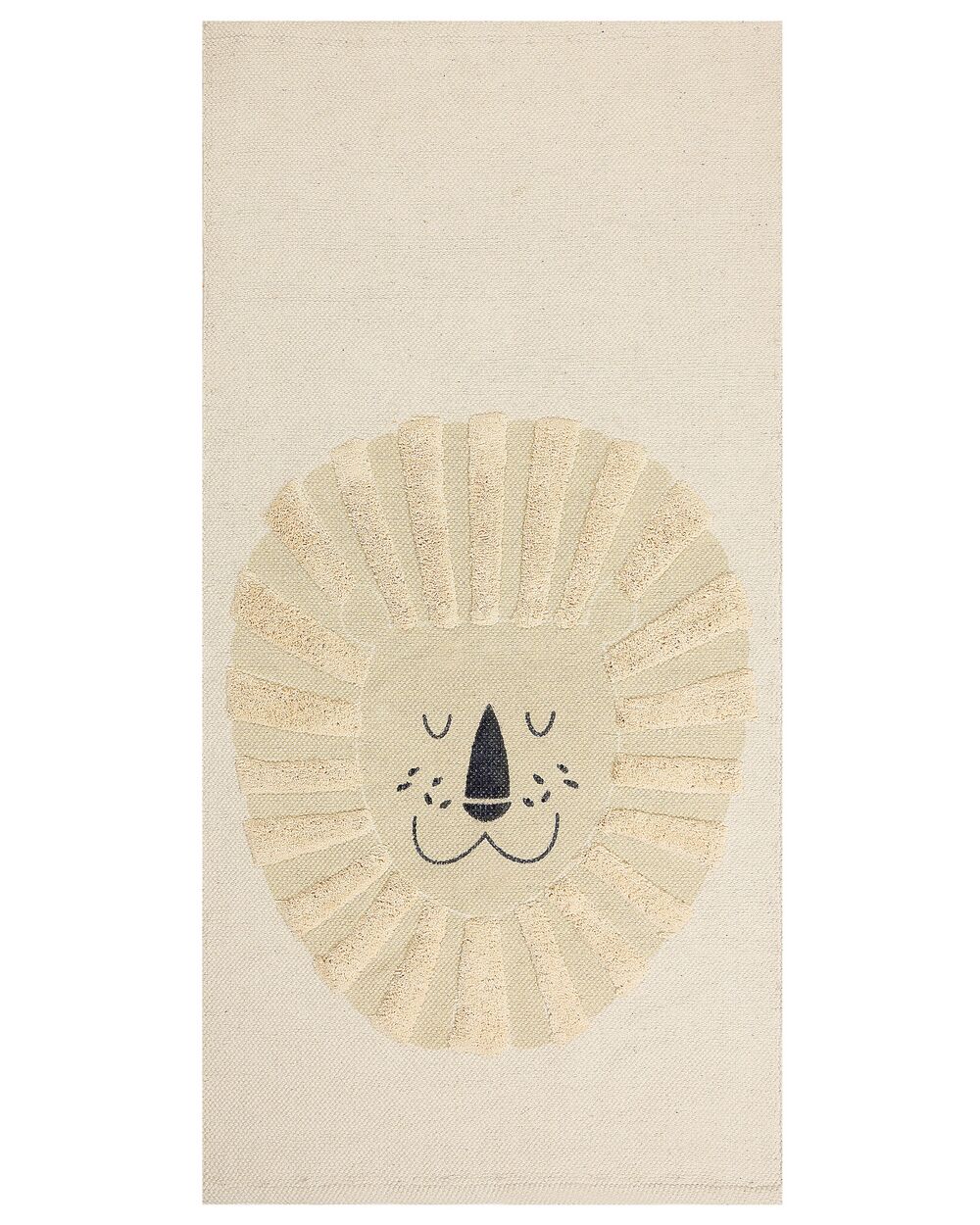 Kids Rug BALARI Beige 80 x 150 cm Cotton