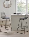 Set of 2 Bar Chairs BISBEE Metal Black