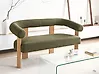 Sofa 2-Sitzer ILBRO Bouclé Grün / Hellbraun