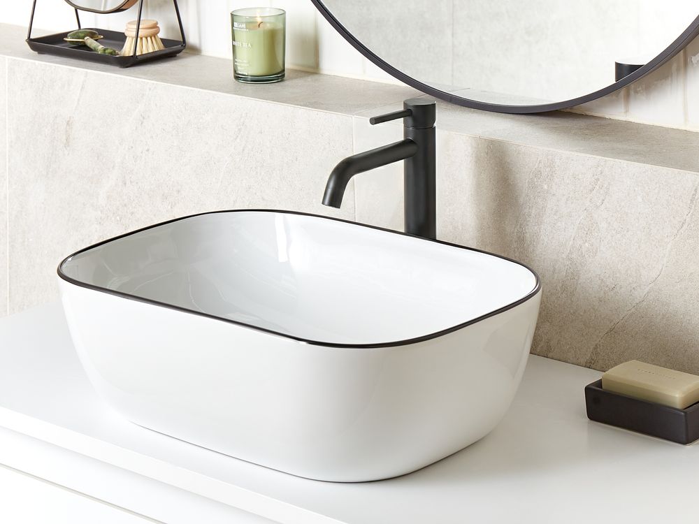 Countertop Basin XERT 460 x 330 mm Ceramic White