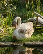 Gartenskulptur PACIANO Schwan Beige_1055079