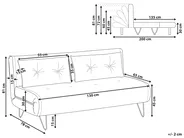 Schlafsofa 2-Sitzer VESTFOLD Stoff Olivgrün_930242