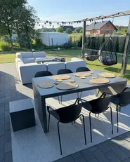 Gartentisch TARANTO 180 cm 90 cm Beton Grau_1005403
