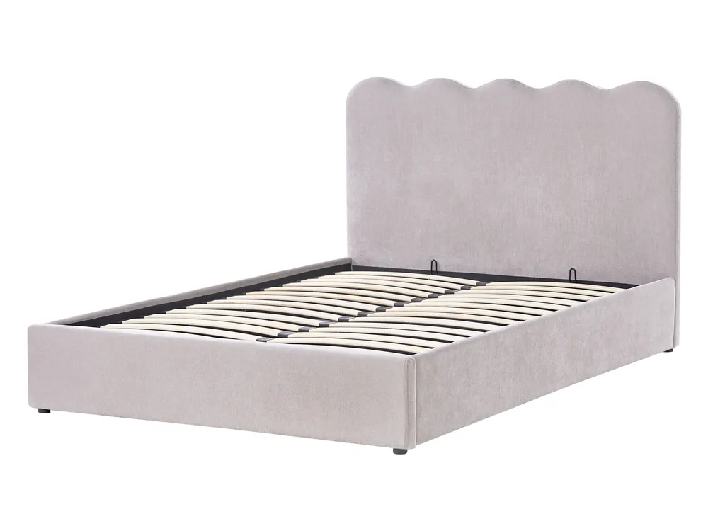 Krevet s prostorom za pohranu NANTERRE Oženjena žena Sivo-bež 140 x 200 cm_1019569