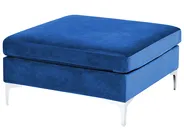 U-förmiges Modulsofa 6-Sitzer EVJA mit Ottomane Samtstoff Marineblau_859717