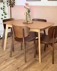 Ausziehbarer Esstisch MADOX Helle Eiche 120/150 cm 75 cm_1017074