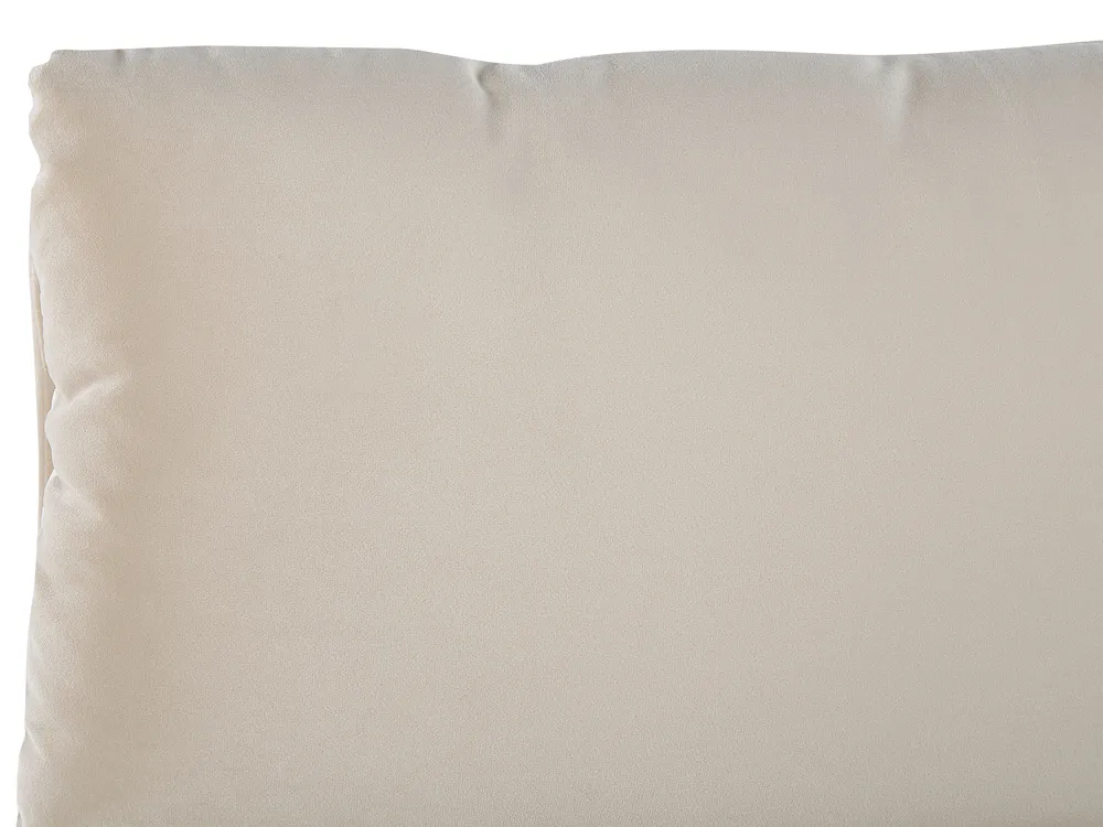 Bett mit Stauraum BATILLY Samtstoff Hellbeige 140 x 200 cm_830094