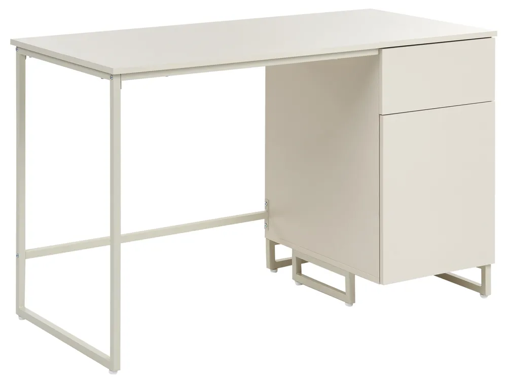 Schreibtisch LEXTON 120 cm 60 cm mit Schubladen Hellbeige
