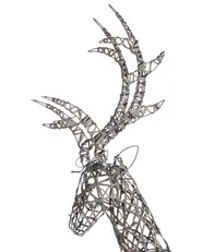 Outdoor Decoration LED HUSAVIK 140 cm Reindeer Silver_950490