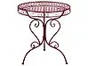 Bistro Table ALBINIA 70 cm 70 cm Metal Burgundy