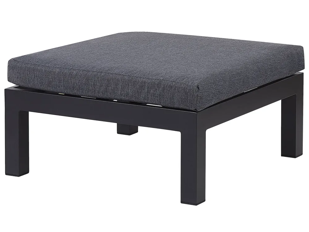 Garten Ecksofa mit Tisch 5-Sitzer MESSINA Metall Schwarz linksseitig_769443