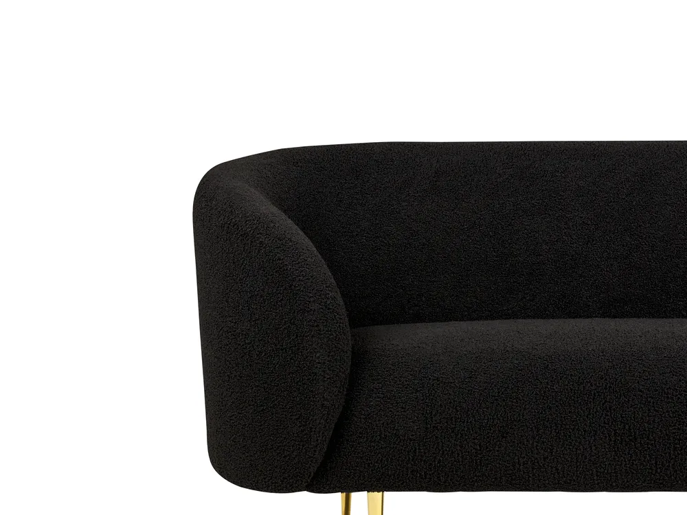 Sofa 2-Sitzer LOEN Bouclé Schwarz_867941