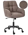 Schreibtischstuhl PALMDALE Bouclé Dunkelbraun