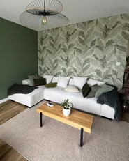Corner Sofa 4 Seater LUNGO Corduroy Off-White Right Hand_982566