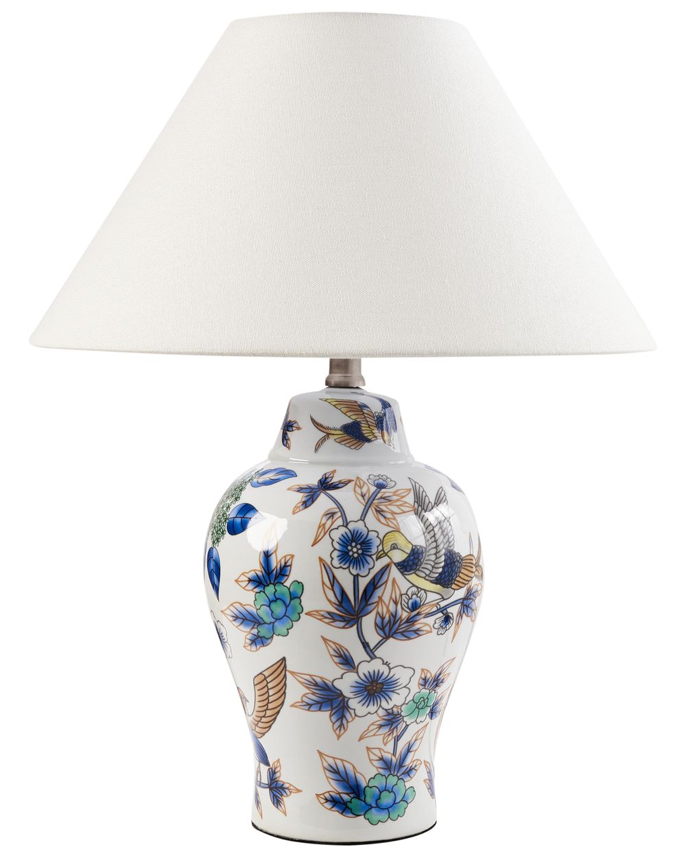Tischlampe MORACA Porzellan Weiß / Blau