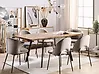 Eettafel uitschuifbaar HARLOW Donkerbruin 140/180 cm 90 cm