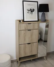 Shoe Storage Cabinet MOONIE Light Brown_1074435