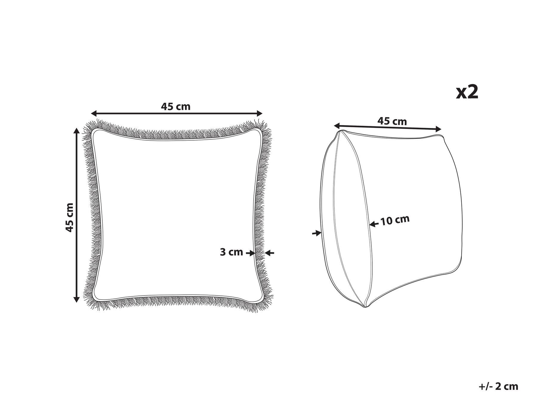 Dekokissen 2er Set FILIX 45 x 45 cm Baumwolle Grün Blumenmuster_838553