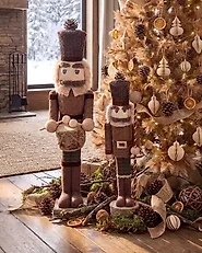 Set od 2 dekorativne figurice KOLARI 68/91 cm Orašar Smeđi_1156771