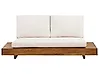 Garden Sofa 2 Seater MARETTIMO Certified Acacia Wood Off-White