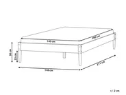 Bed without Headboard Pine Wood VEYRAC 140 x 200 cm (EU Double) Light Brown_1118755