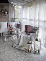 Lounge Set mit Tisch 4-Sitzer RAGUSA Polyrattan Cremeweiß_827493