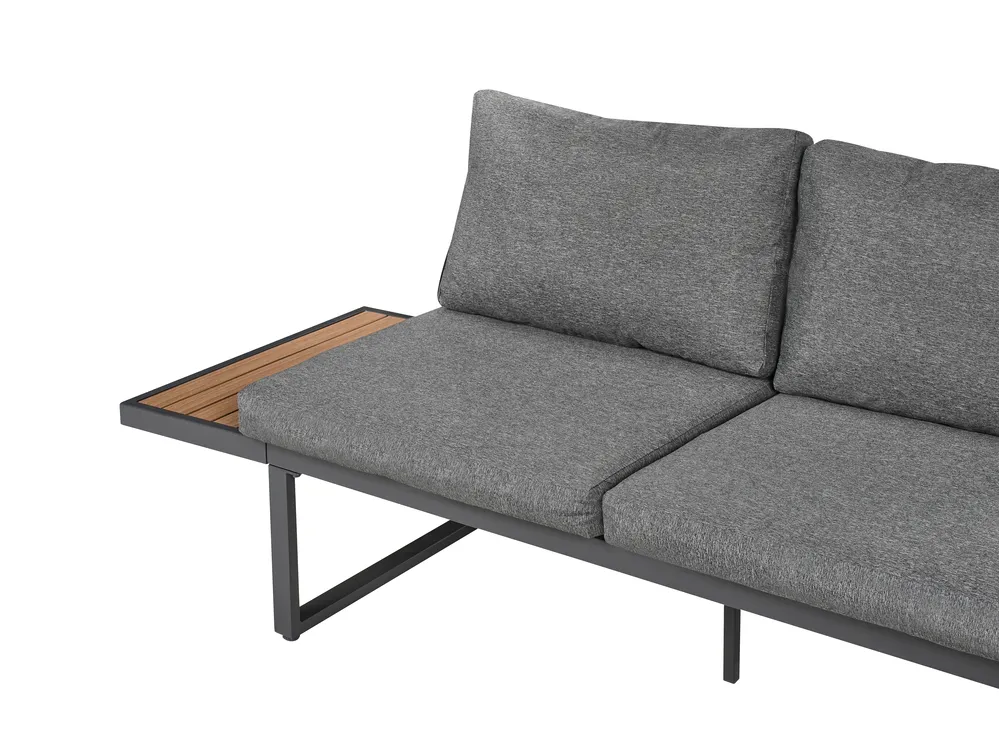 Hoekloungeset met tafel 4-zits PIENZA Lichtbruin/grijs linkszijdig_1003107