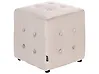 Pouf WISCONSIN Samtstoff Hellbeige