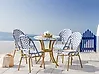Bistro Table RIFREDDO 70 cm 70 cm Tempered Glass Blue
