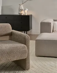 Armchair HALLSBERG Boucle Taupe_1063855