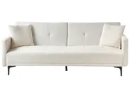 Schlafsofa 3-Sitzer LUCAN Bouclé Cremeweiß_914810