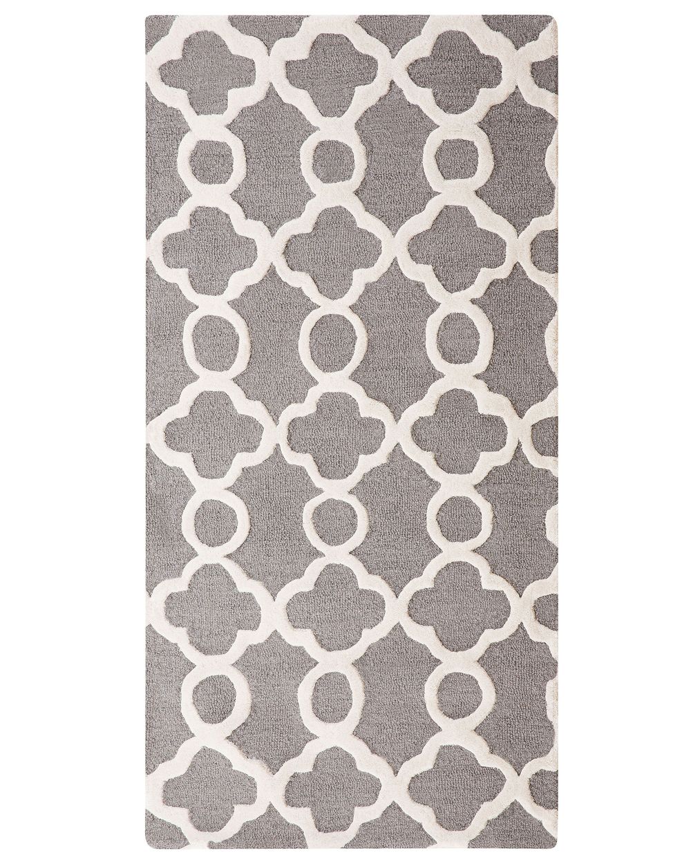 Rug ZILE Grey 80 x 150 cm Wool