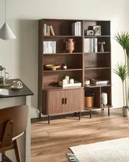 Bücherregal mit 4 Ebenen BRADLEY 180 cm Dunkelbraun_1073053