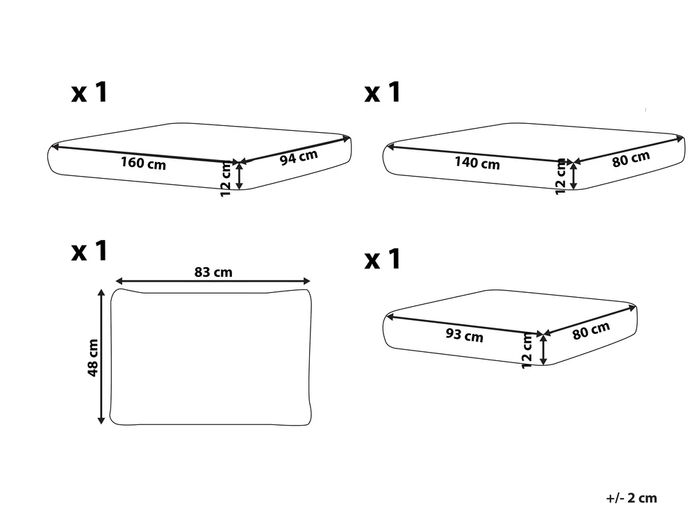 Outdoor Cushion Cover Set VARALLO Off-White_1006754