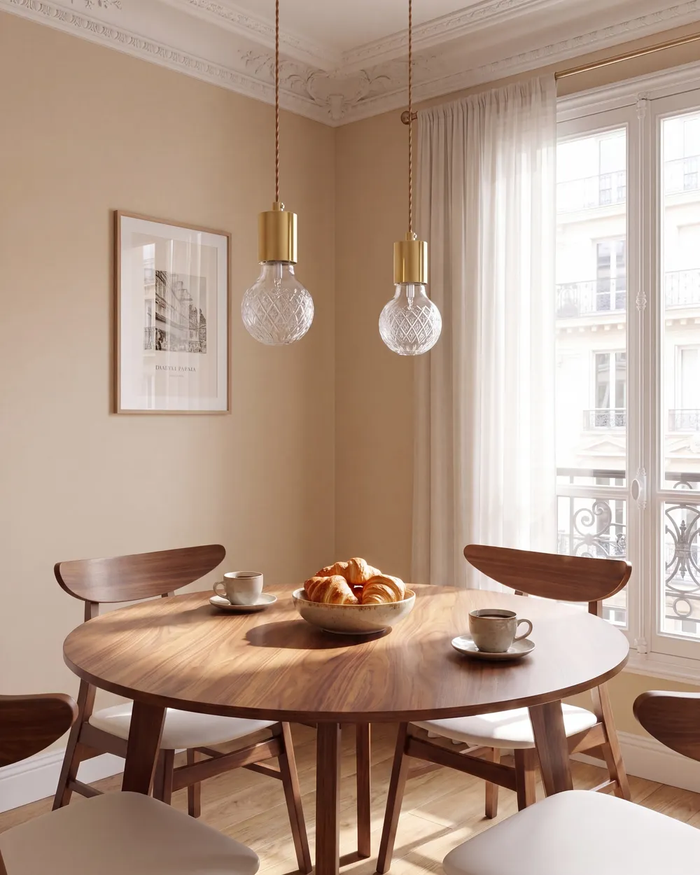 Set of 2 Pendant Lamps ANZA Glass Gold_1149287