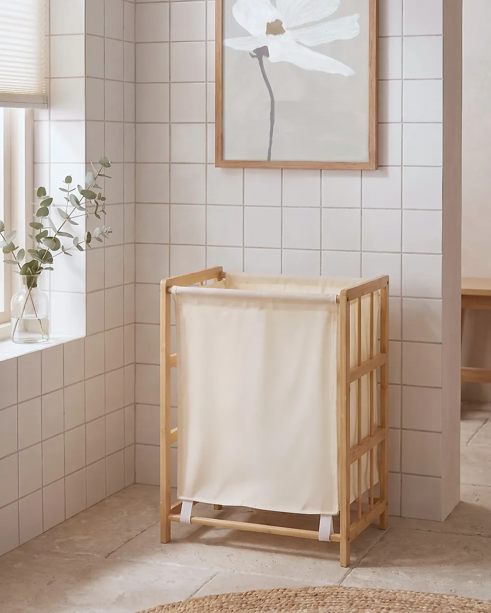 Wäschekorb MERIN Bambus Hellbraun 45 L_1185094