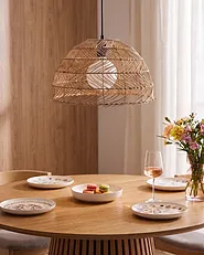 Pendant Lamp SELENGE Rattan Light Brown_1154840