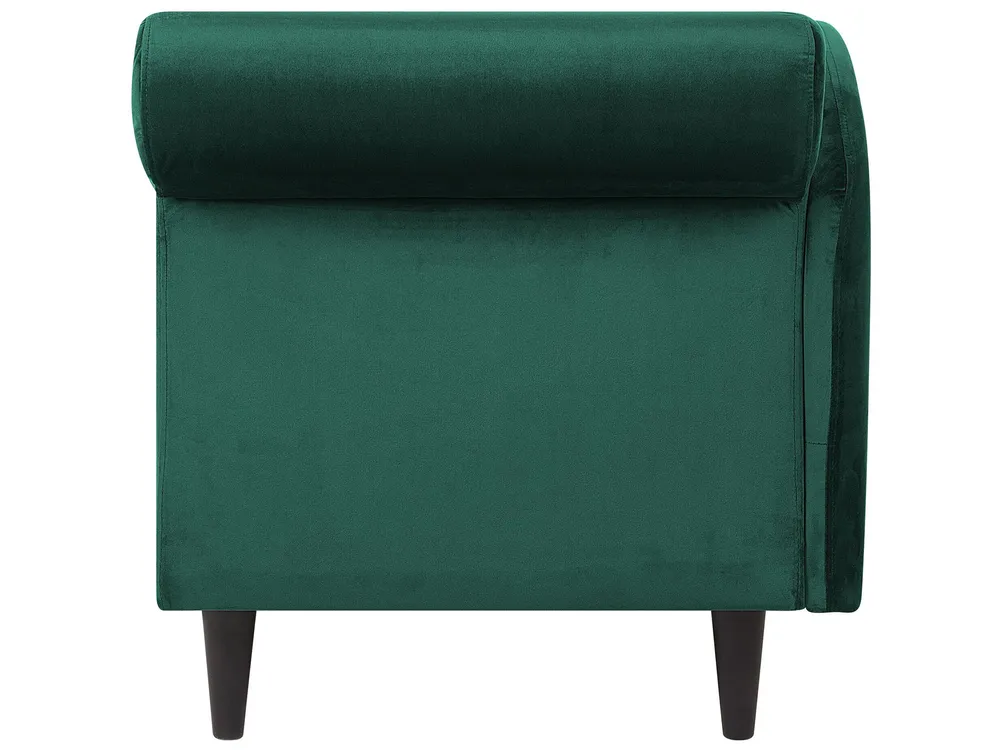 Right-Hand Chaise Longue LUIRO with Storage Velvet Dark Green_772132