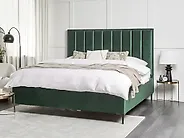 Bett mit Stauraum SEZANNE Samtstoff Dunkelgrün 180 x 200 cm_1184939