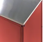 Outdoor-Küche 4er Set mit Spüle VILAMA Rot Metall_1052385